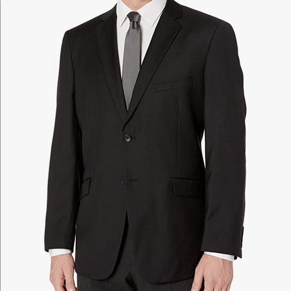 Adolfo Black Comfort Stretch Suit Jacket